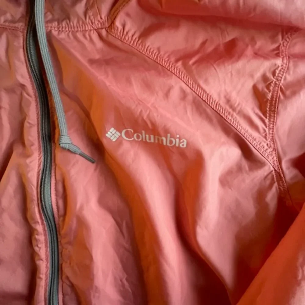 COLUMBIA‎ Flash Forward windbreaker jacket two-tone hooded design Women's Large